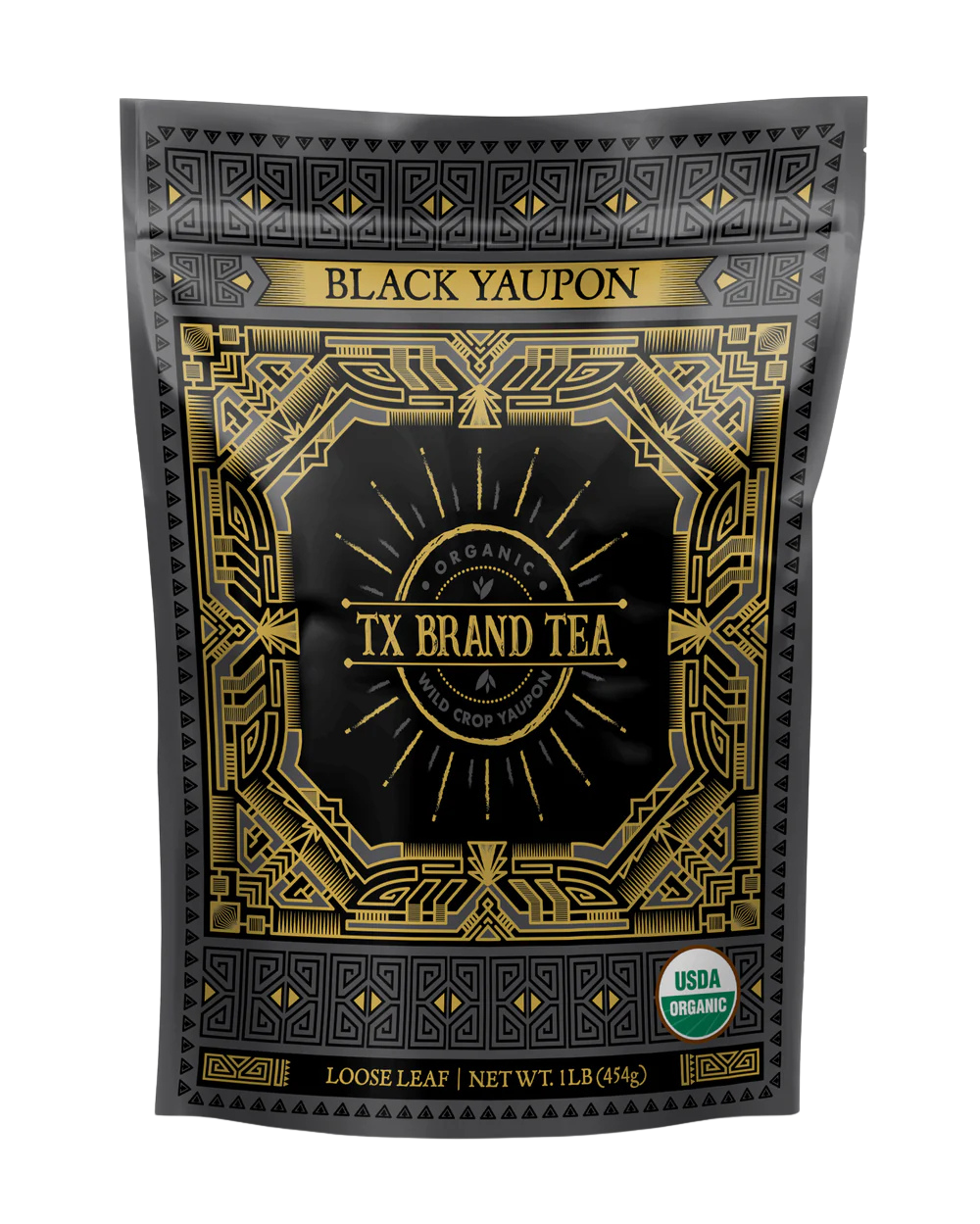 Organic Black Yaupon Tea, 1 lb Loose Leaf Tea