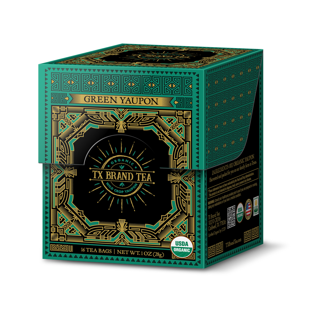 Organic Green Yaupon Tea, 16 Tea Bag