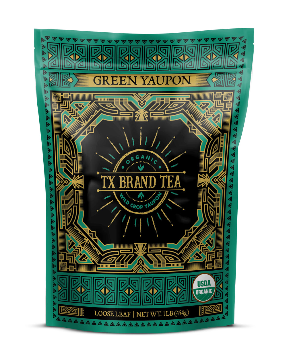 Organic Green Yaupon Tea, 1 lb Loose Leaf Tea