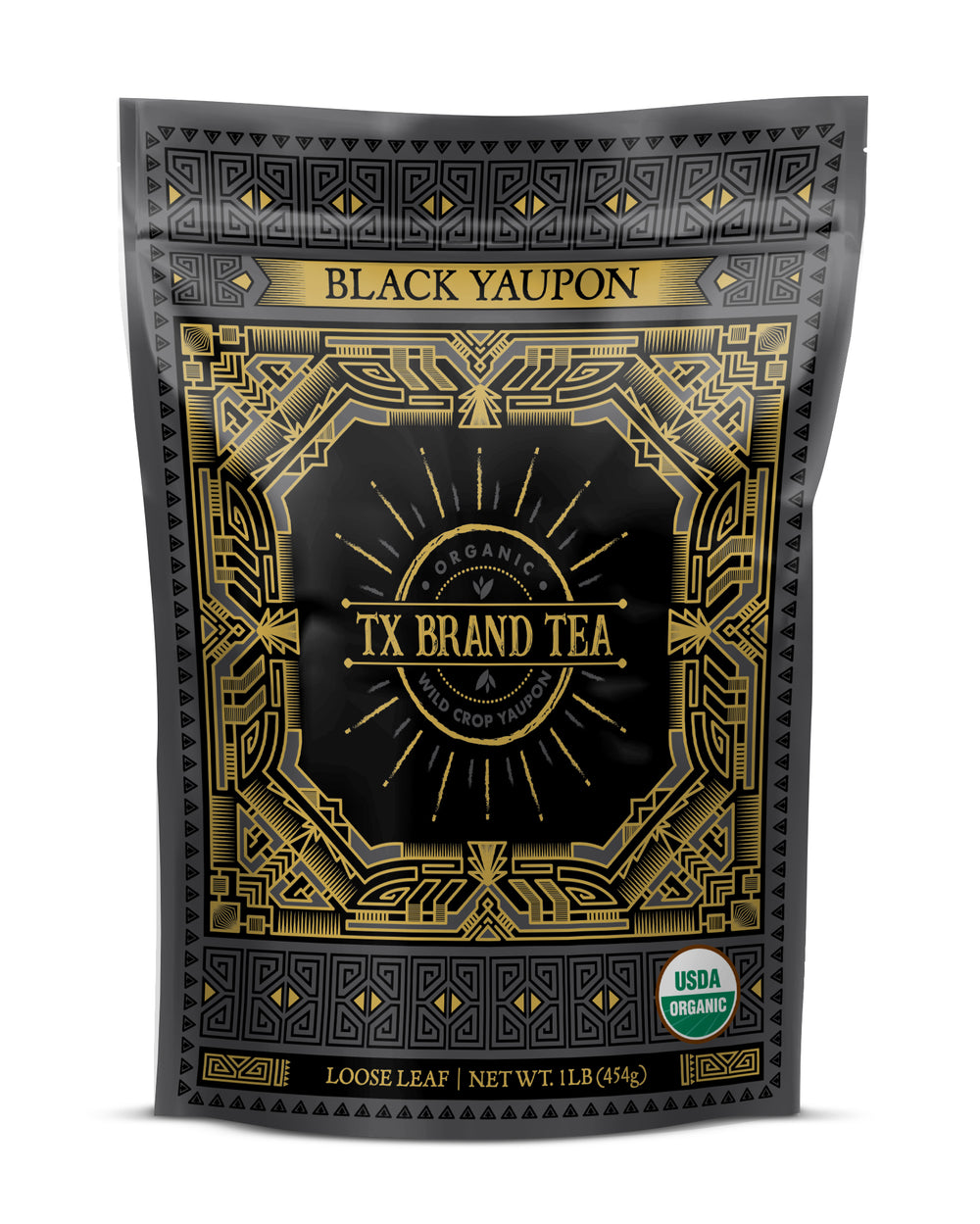 Organic Black Yaupon Tea, 1 lb Loose Leaf Tea