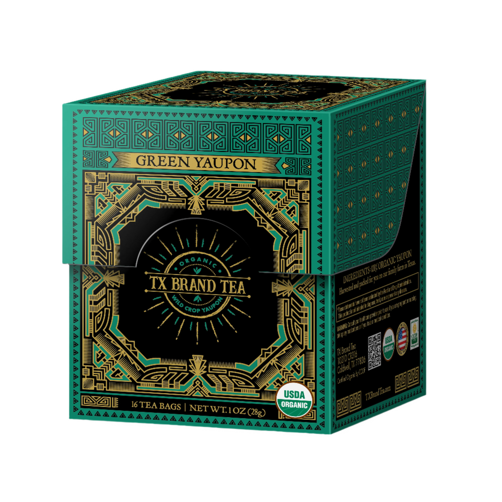 Organic Green Yaupon Tea, 16 Tea Bag