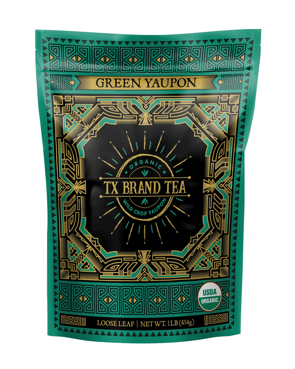 Organic Green Yaupon Tea,  1 lb Loose Leaf Tea