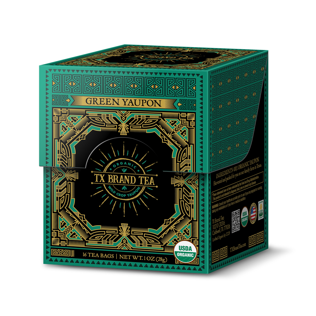 Organic Green Yaupon Tea, 16 Tea Bag