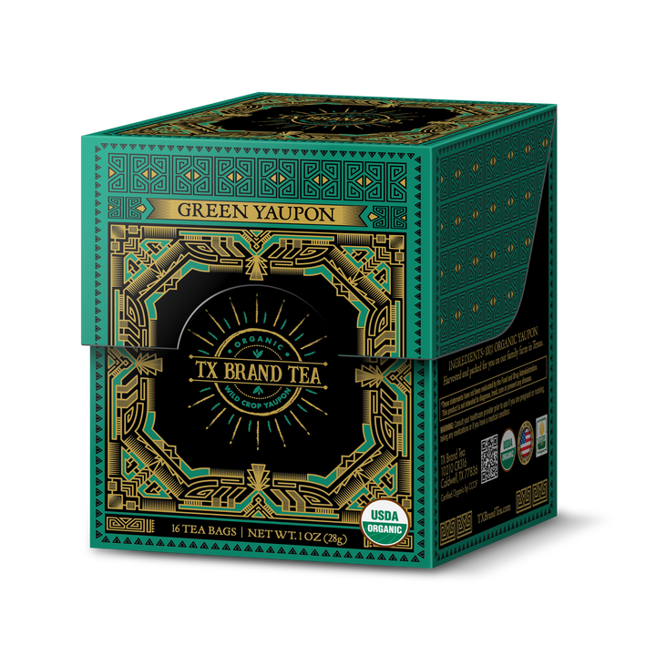 Organic Green Yaupon Tea, 16 Tea Bag