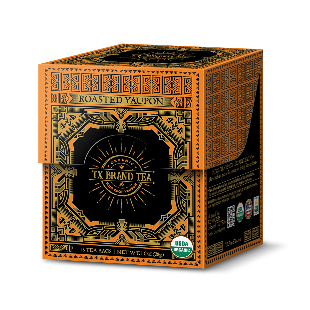 Organic Roasted Yaupon Tea, 16 Tea Bags