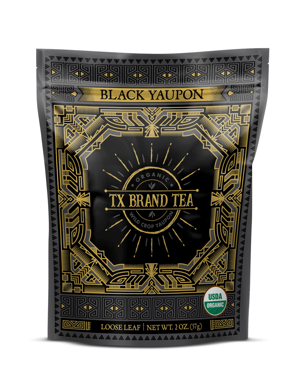 Organic Black Yaupon Tea, 2oz Loose Leaf Tea