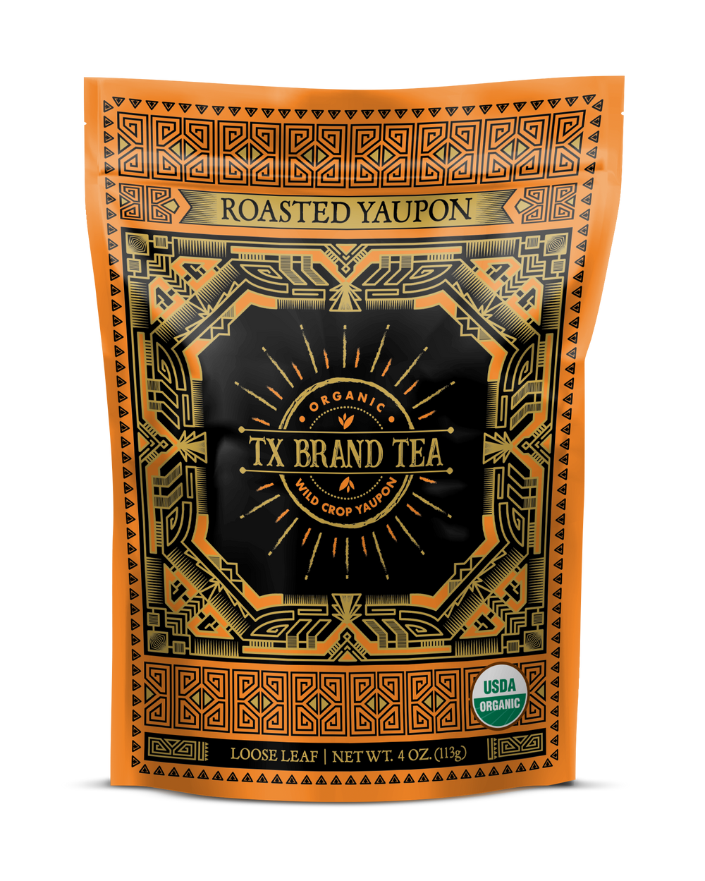 Organic Roasted Yaupon Tea, 4oz Loose Leaf Tea